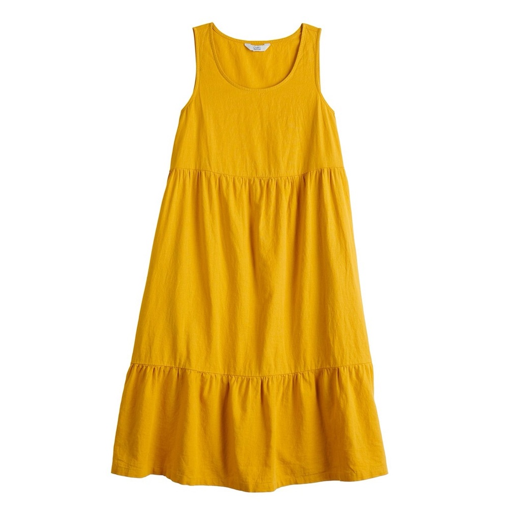 Croft & Barrow Yellow Midi Dress